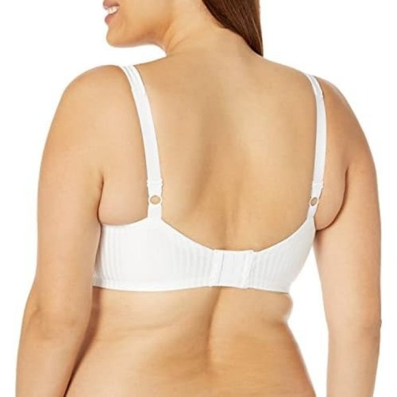 Playtex Secrets Perfectly Smooth Wirefree Bra White Stripe (4707) Size 44C NWT - Picture 3 of 3